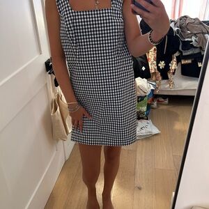 Favorite Daughter Black and White Sheath Mini Dress